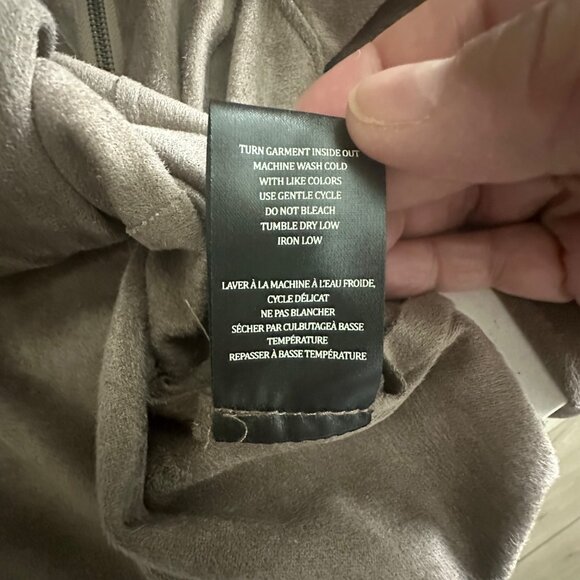 Blank NYC Asymmetrical Front Zip Suede-Like Jacket Large - Picture 11 of 11